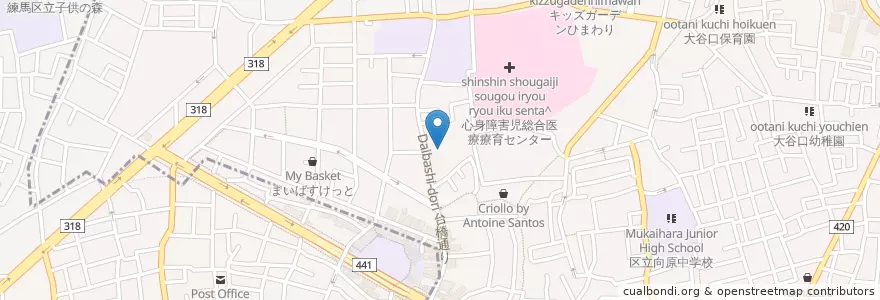 Mapa de ubicacion de 板橋区立小茂根図書館 en Japon, Tokyo, 板橋区.