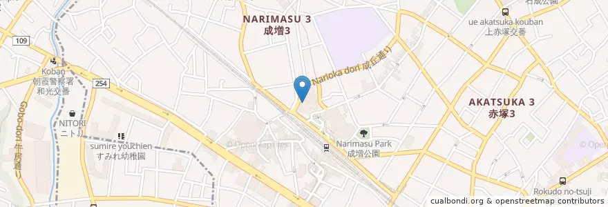 Mapa de ubicacion de 成増図書館 en Japón, Itabashi.