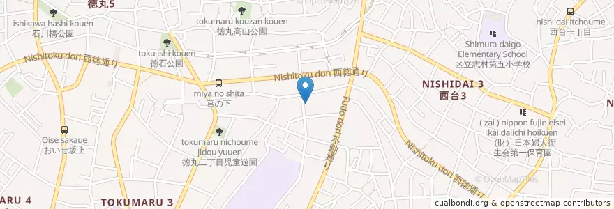 Mapa de ubicacion de 板橋徳丸郵便局 en Japan, Tokyo, Itabashi.