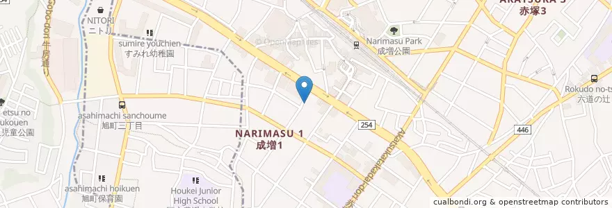 Mapa de ubicacion de 板橋成増郵便局 en 日本, 練馬区.