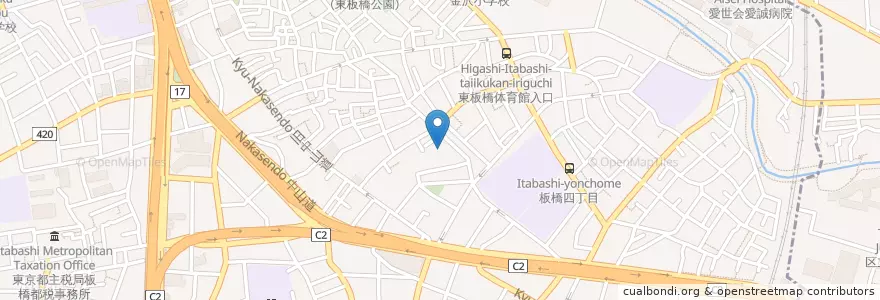 Mapa de ubicacion de 板橋明星幼稚園 en Jepun, 東京都, 板橋区, 北区.