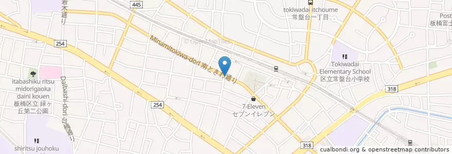Mapa de ubicacion de 板橋消防署常盤台出張所 en Giappone, Tokyo, 板橋区.