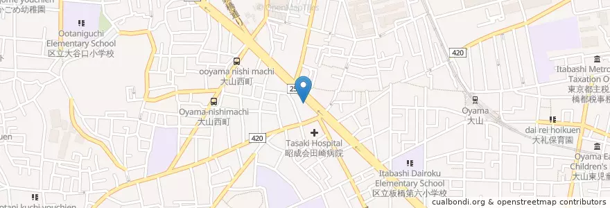 Mapa de ubicacion de 板橋警察署大山町交番 en Japan, Tokio, 板橋区.