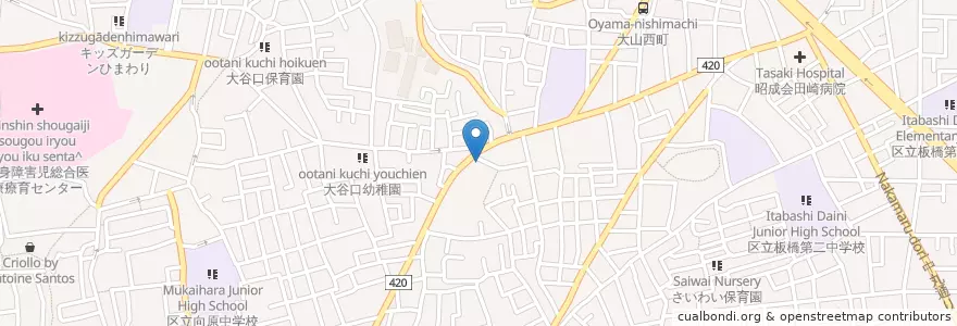 Mapa de ubicacion de 板橋警察署 大谷口交番 en Giappone, Tokyo, 板橋区.