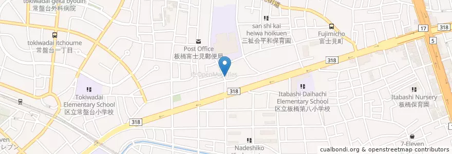 Mapa de ubicacion de 板橋警察署 富士見交番 en Japan, Tokio, 板橋区.