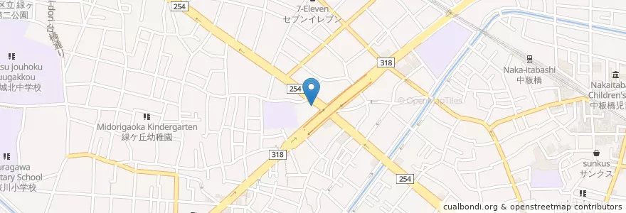 Mapa de ubicacion de 板橋警察署 東山町交番 en Giappone, Tokyo, 板橋区.