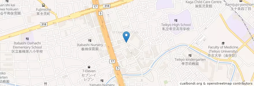 Mapa de ubicacion de 板橋警察署 板橋本町交番 en 日本, 东京都/東京都, 板橋区.