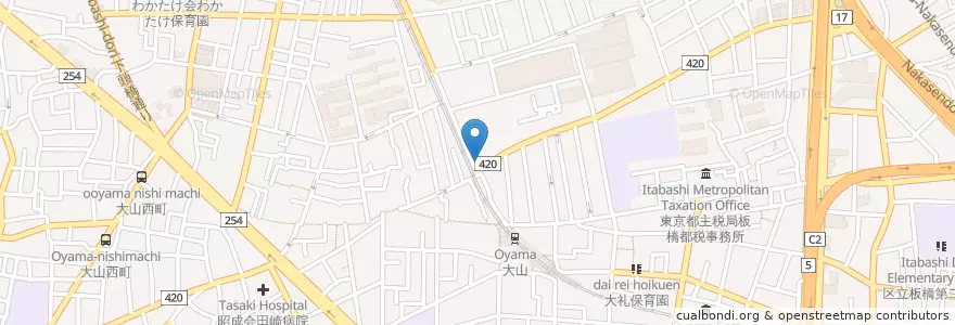 Mapa de ubicacion de 板橋警察署 養育院前交番 en 日本, 東京都, 板橋区.