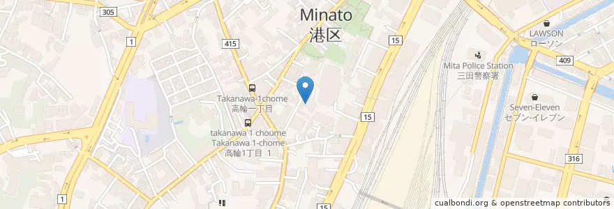 Mapa de ubicacion de 枝光会附属幼稚園 en Япония, Токио, Минато.