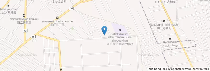 Mapa de ubicacion de 栄保育園 en Japão, Tóquio, 立川市.