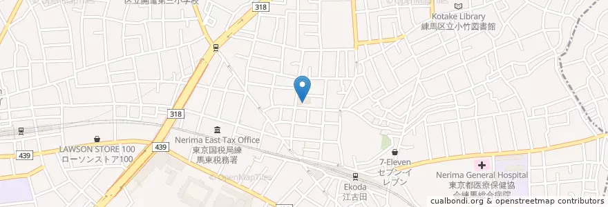 Mapa de ubicacion de 栄町保育園 en 日本, 東京都, 練馬区.