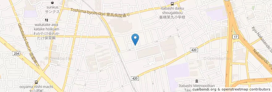 Mapa de ubicacion de 栄町保育園 en ژاپن, 東京都, 板橋区.