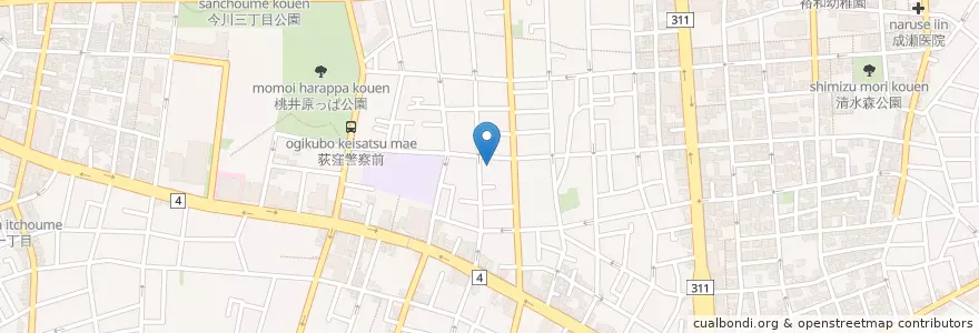 Mapa de ubicacion de 桃井児童館 en ژاپن, 東京都, 杉並区.