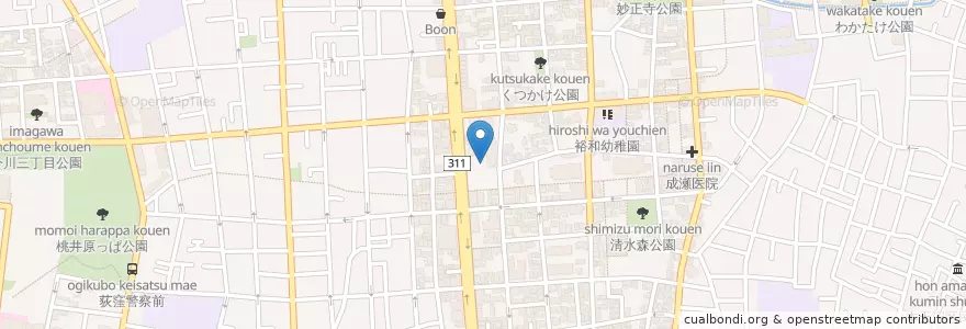 Mapa de ubicacion de 桃井幼稚園 en Япония, Токио, Сугинами.