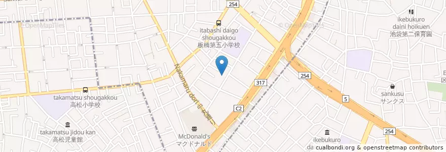 Mapa de ubicacion de 木村牧角病院 en 日本, 东京都/東京都, 板橋区, 豊島区.