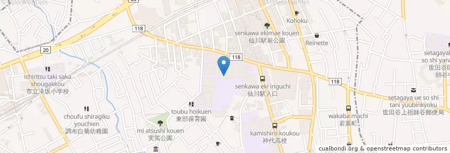 Mapa de ubicacion de 桐朋学園大学（音楽学部） en Japan, Tokyo, Chofu.