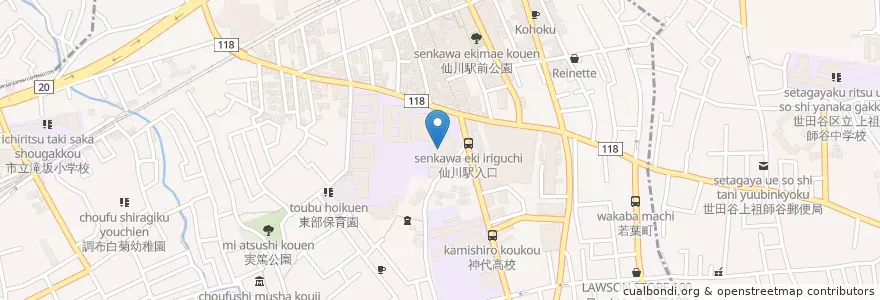 Mapa de ubicacion de 桐朋幼稚園 en Giappone, Tokyo, 調布市.