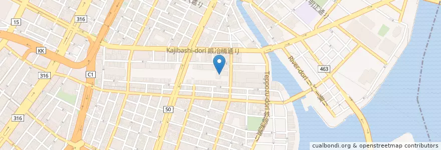 Mapa de ubicacion de 桜川保育園 en 日本, 東京都, 中央区.