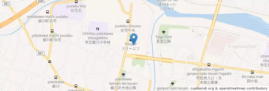 Mapa de ubicacion de 横川保育園 en 일본, 도쿄도, 八王子市.