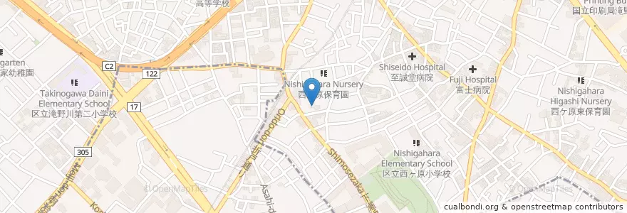 Mapa de ubicacion de 樫の木幼稚園 en 日本, 東京都, 北区.
