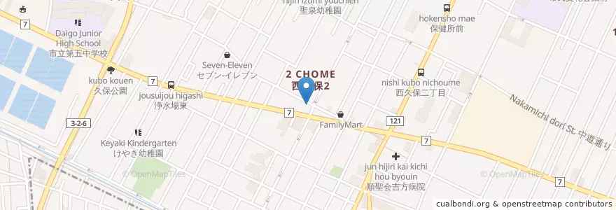 Mapa de ubicacion de 武蔵野警察署三谷通駐在所 en 일본, 도쿄도, 武蔵野市.