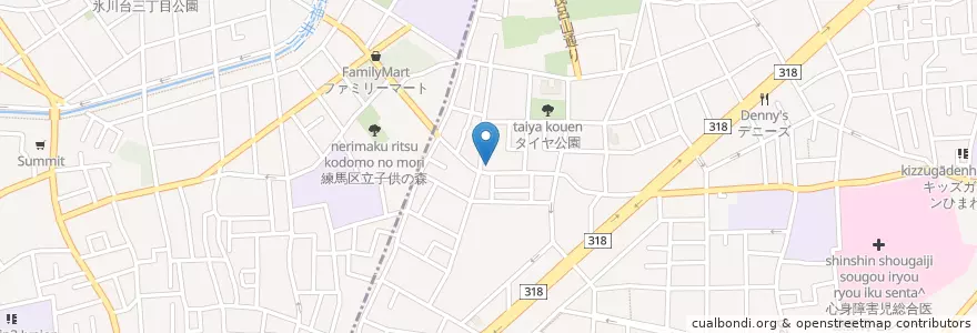 Mapa de ubicacion de 武蔵野音楽大学第二幼稚園 en Jepun, 東京都, 板橋区, 練馬区.