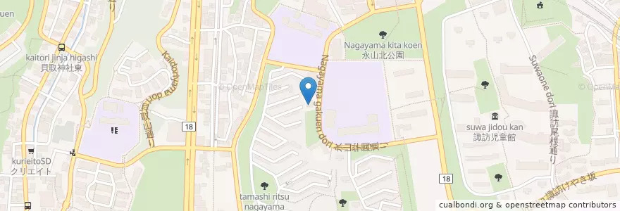 Mapa de ubicacion de 永山児童館 en Japão, Tóquio, 多摩市.