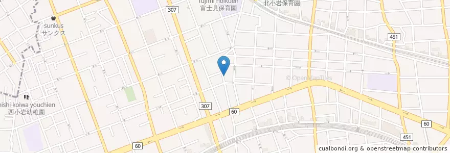 Mapa de ubicacion de 江戸川双葉幼稚園 en Japão, Tóquio, 江戸川区.