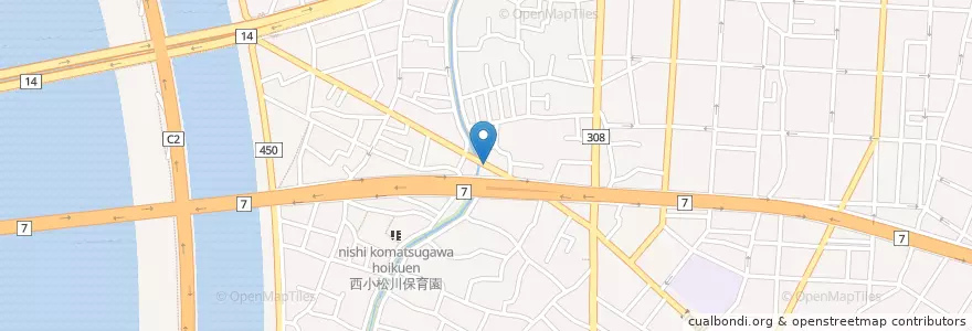 Mapa de ubicacion de 江戸川東小松川郵便局 en اليابان, 東京都, 江戸川区.