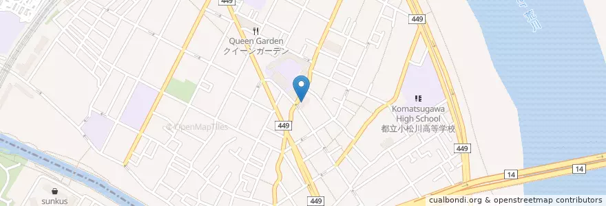 Mapa de ubicacion de 江戸川消防署小松川出張所 en Japón, Tokio, Edogawa.