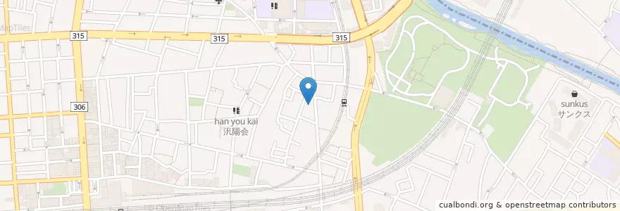 Mapa de ubicacion de 江東亀戸五郵便局 en ژاپن, 東京都, 江東区.