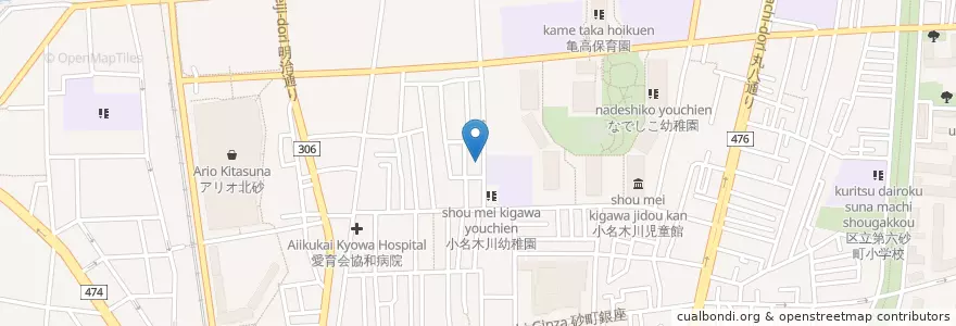 Mapa de ubicacion de 江東北砂三郵便局 en Япония, Токио, Кото.
