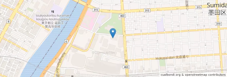 Mapa de ubicacion de 江東学園幼稚園 en 일본, 도쿄도, 墨田区.