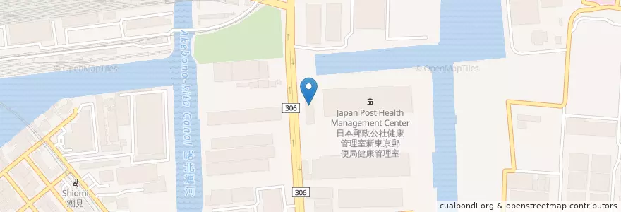 Mapa de ubicacion de 江東新砂郵便局 en 日本, 东京都/東京都, 江東区.