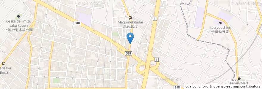 Mapa de ubicacion de 池上警察署三本松交番 en Япония, Токио, Ота.