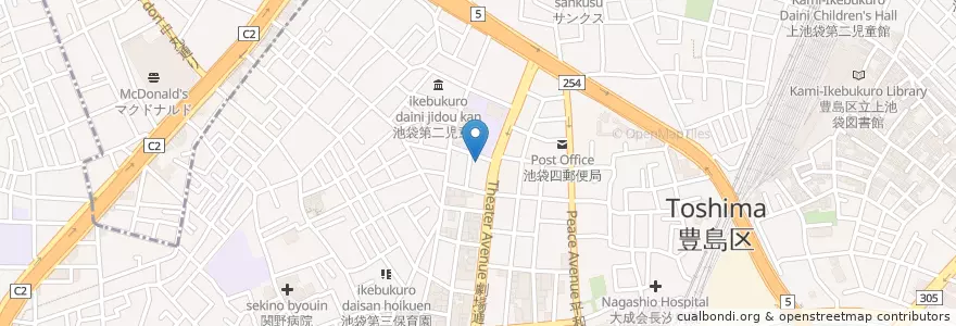 Mapa de ubicacion de 池袋いづみ幼稚園 en Giappone, Tokyo, Toshima.