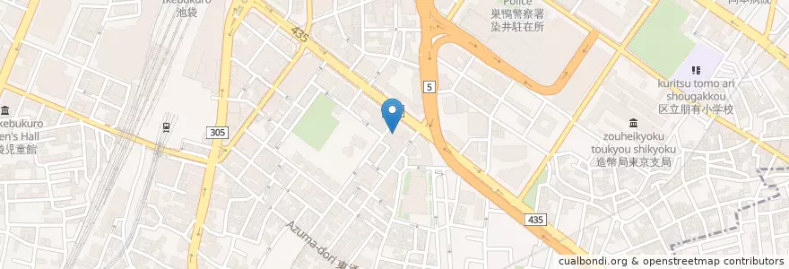 Mapa de ubicacion de 池袋グリーン通郵便局 en ژاپن, 東京都, 豊島区.