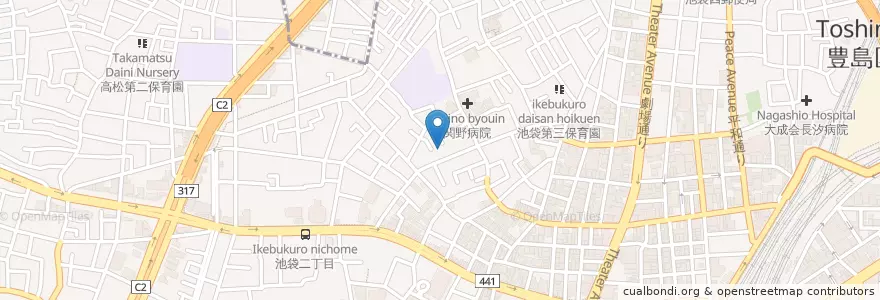 Mapa de ubicacion de 池袋第五保育園 en 日本, 東京都, 豊島区.