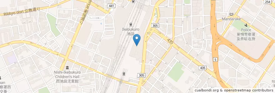 Mapa de ubicacion de 池袋西武簡易郵便局 en Japan, 東京都, 豊島区.