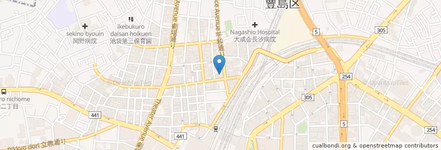 Mapa de ubicacion de 池袋警察署平和通交番 en Japon, Tokyo, 豊島区.