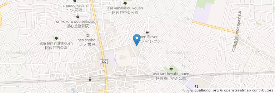 Mapa de ubicacion de 河北総合病院 en Jepun, 東京都, 杉並区.