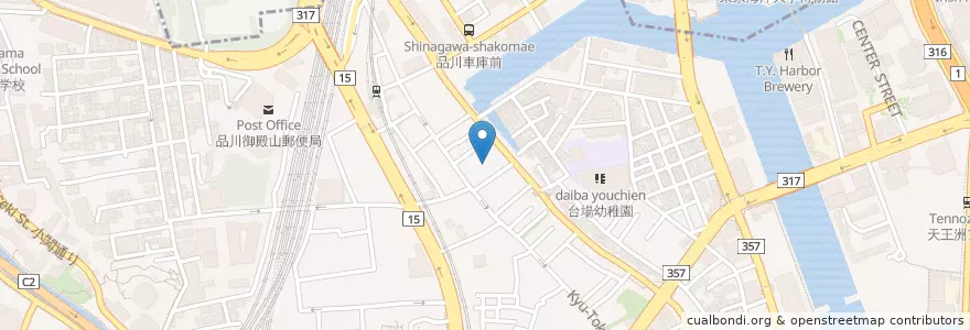 Mapa de ubicacion de 河野臨牀医学研究所附属北品川病院 en Япония, Токио, Синагава.