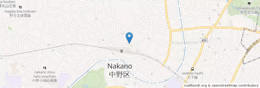 Mapa de ubicacion de 沼袋保育園 en 일본, 도쿄도, 中野区.