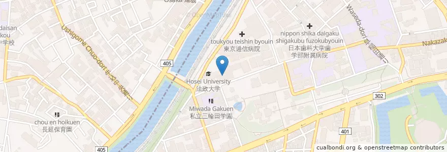 Mapa de ubicacion de 法政大学（キャリアデザイン学部＜夜間主＞） en اليابان, 東京都, 千代田区.