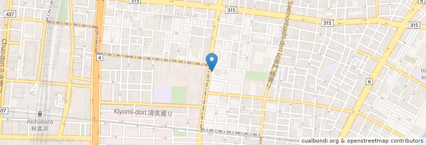 Mapa de ubicacion de 浅草橋郵便局 en Japan, Tokyo.