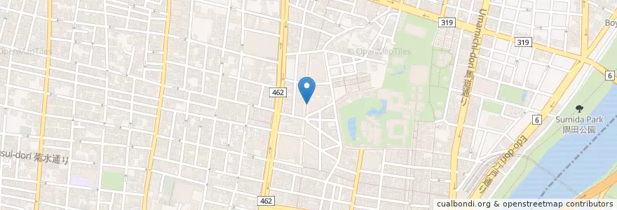 Mapa de ubicacion de 浅草警察署公園六区交番 en 日本, 東京都, 台東区.