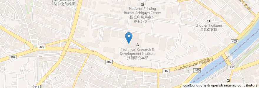 Mapa de ubicacion de 海上幕僚監部 en Japão, Tóquio, 新宿区.