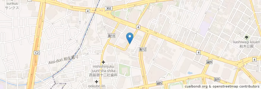 Mapa de ubicacion de 淀橋幼稚園 en Japão, Tóquio.