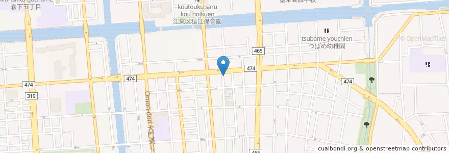 Mapa de ubicacion de 深川立川病院 en 일본, 도쿄도, 江東区.