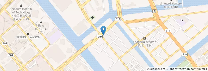 Mapa de ubicacion de 深川警察署枝川交番 en ژاپن, 東京都, 江東区.